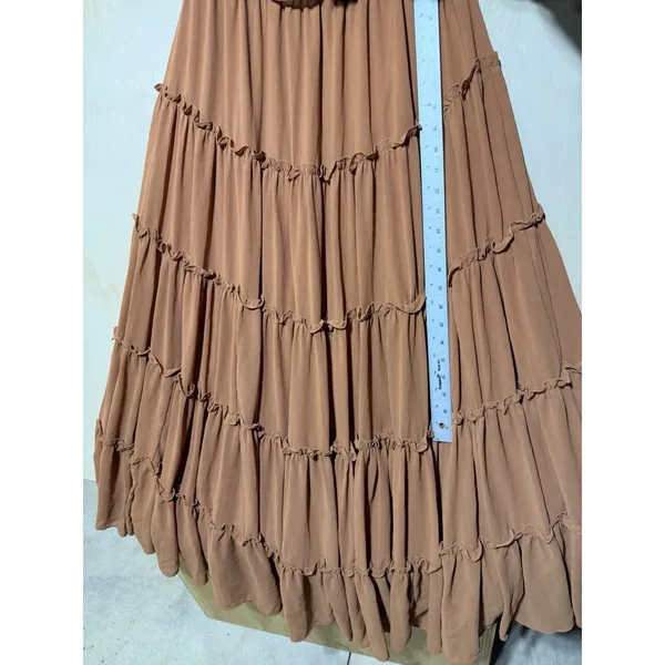 Lulus Chance‎ For Us Light Brown Off-the-Shoulder Ruffled Maxi Dress XL - Image 5