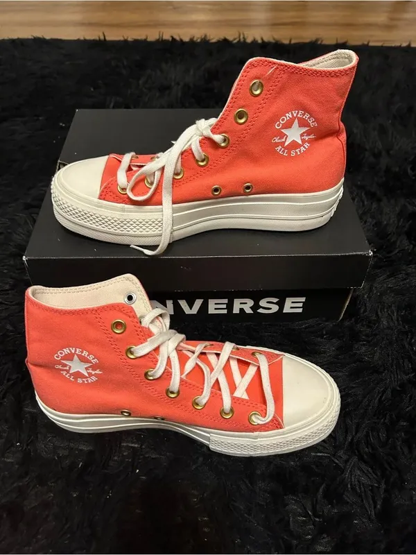 CONVERSE Chuck Taylor All Star Lift Platform High 'Watermelon Slushy' shoes sz 7 - Image 8