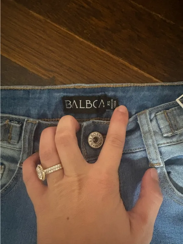 Light Blue Barrel Jeans Size XS - Image 2