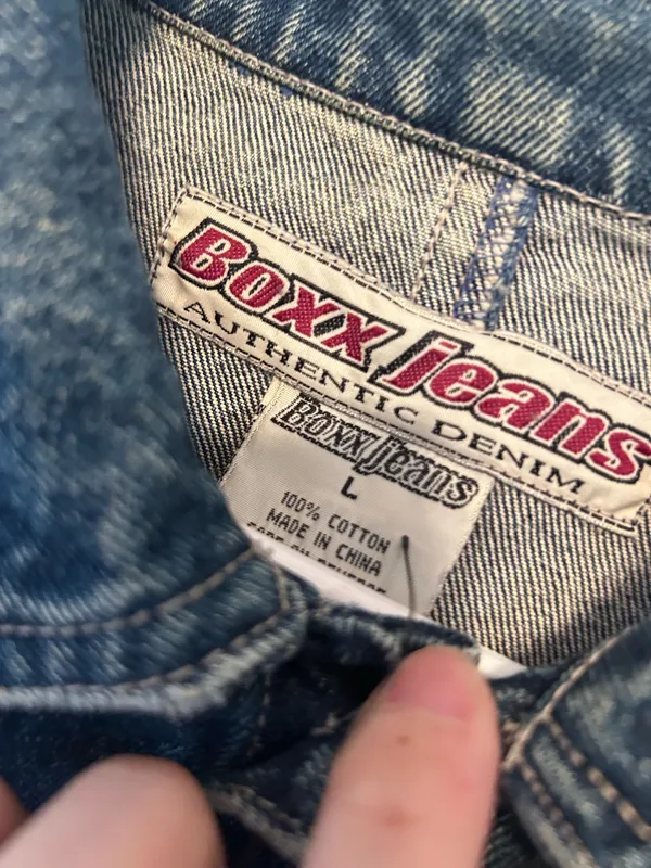 Vintage denim jacket Blue Size L - Image 2