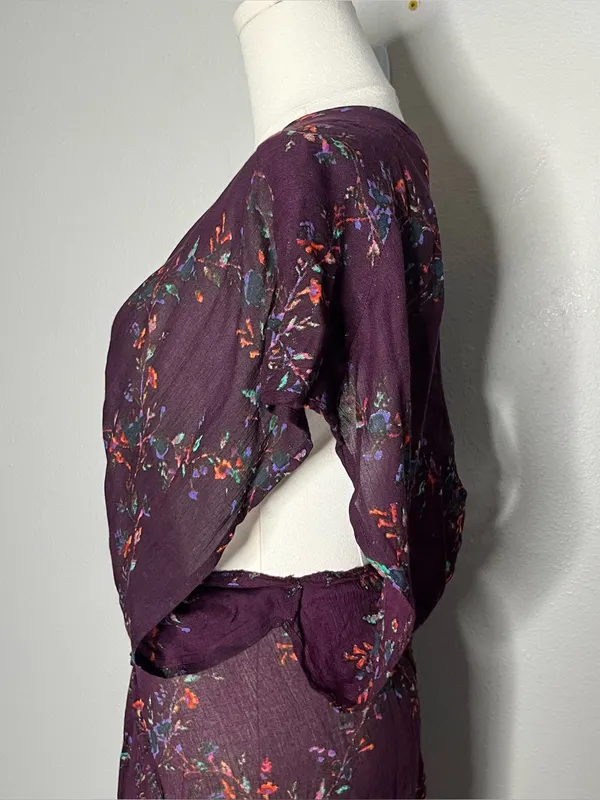 Free People FP One Purple Asymmetrical Hem Livia Maxi Dress Boho Summer READ - Image 4