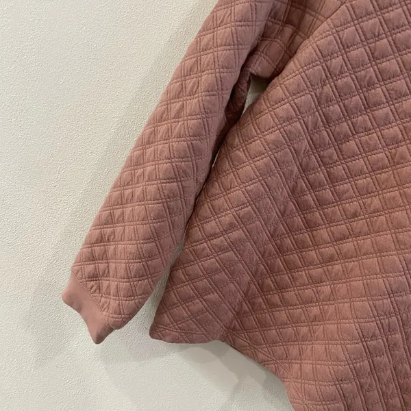 Madewell |‎ (Re) Sourced Quilted Crop Cardigan Sweatshirt In Pink Size XS - Image 9