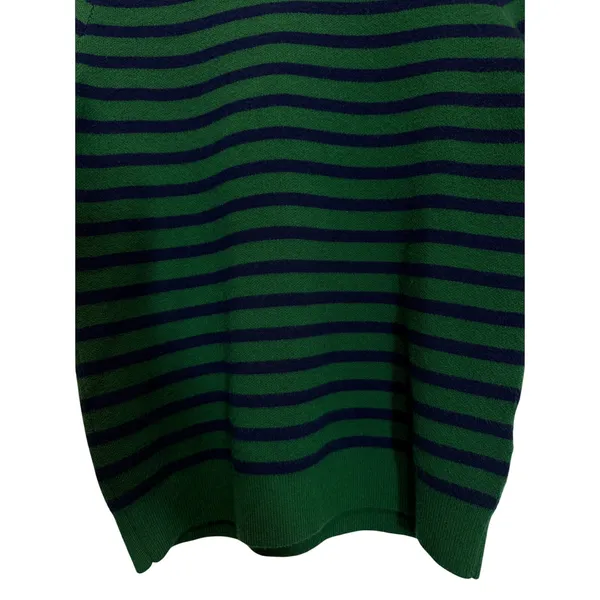 Maeve By Anthropologie Harmon Sweater Tee Green-Blue Stripes Short Sleeve Sz XS - Image 10