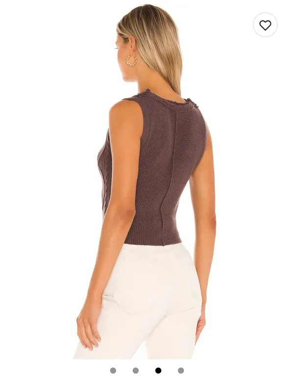 Free People Brown Cable Vest - Image 2