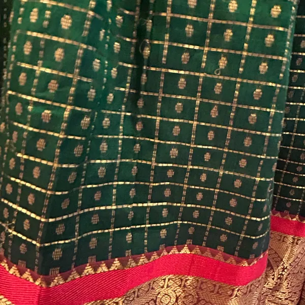 Indian Dress Partywear Green Gold Size S - Image 9