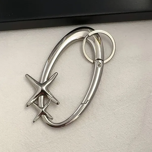 Star Car Keychain for Men Women Oval Design Carabiner Keychain Bag Charm - Image 4