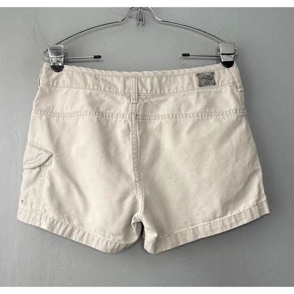 The North Face A5 Series Mini Shorts Size 8 Khaki Canvas Cargo Hiking Gorpcore - Image 4