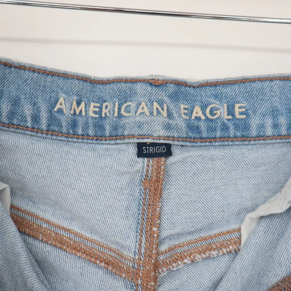 American Eagle Jean Shorts Womens 8 Strigid Mom Light Blue Cuffed Excellent - Image 2