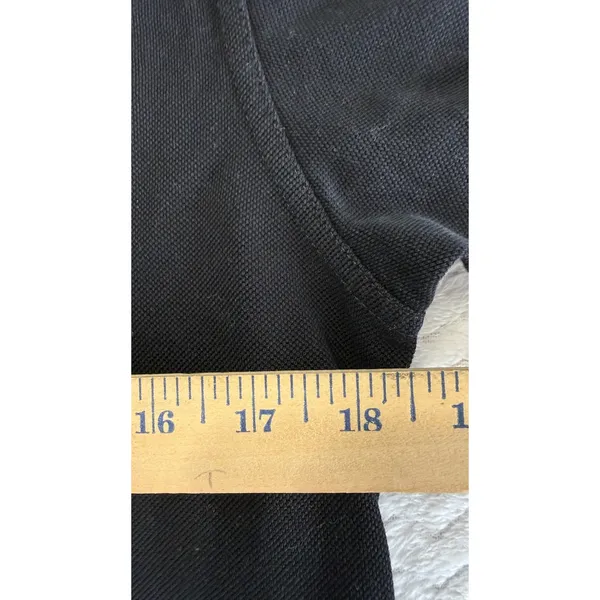 Givenchy Black Pique Quarter Zip Short Sleeve Polo Shirt Women 4689 - Image 5