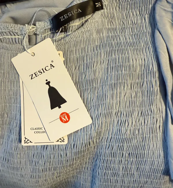 Zesica Amazon Midi Light Blue Dress - Image 2