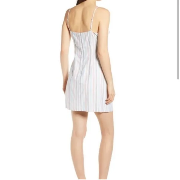 Cupcakes & Cashmere x Revolve Soleil Striped Mini Dress in Optic White Size 4 - Image 4