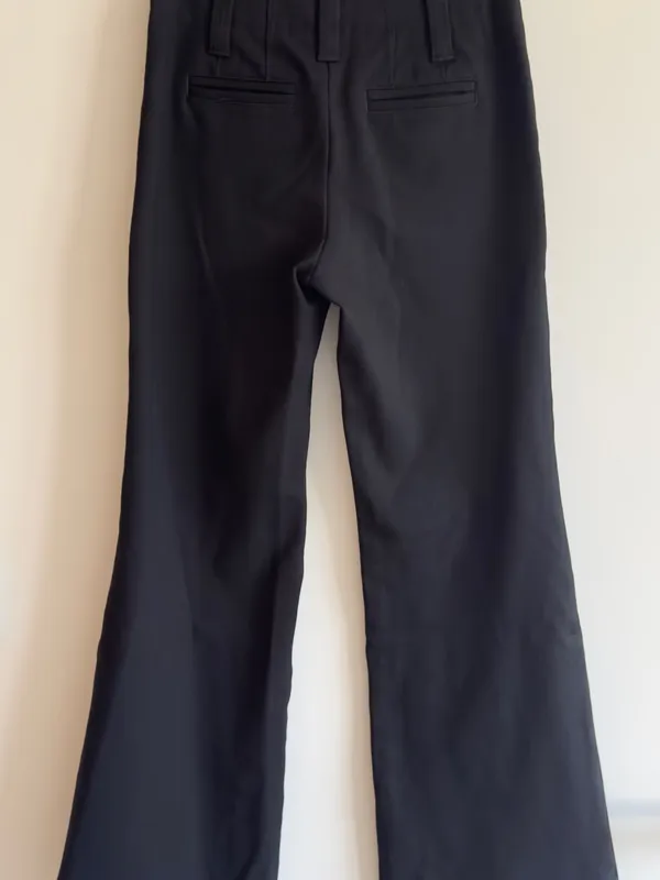Anthropologie Maeve The Naomi Ponte Wide-Leg Flare Pants Black 2 - Image 6