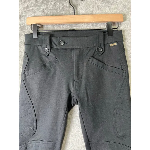POLO Ralph Lauren Black Moto Riding Pants‎ Women's Size 2 Skinny Stretch Zip - Image 2
