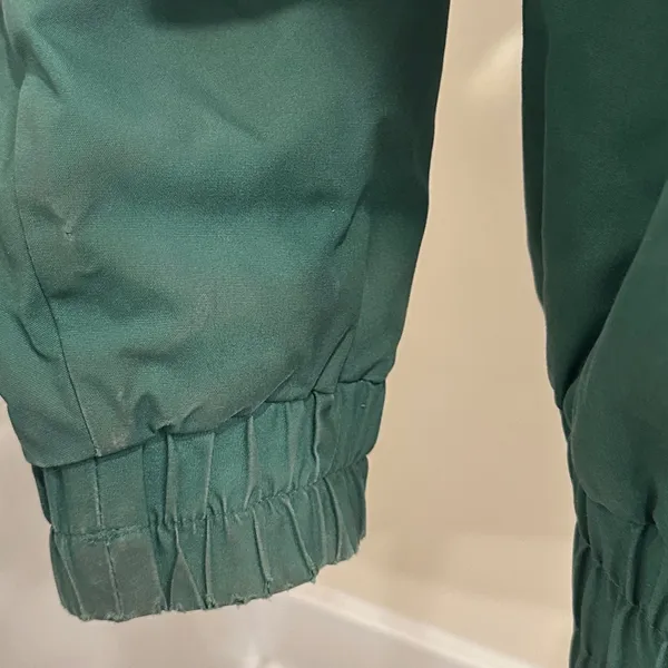 Y2K 90s London Fog Green Thinsulate Bomber Jacket Faux Fur Hood Toggle Womens M - Image 7