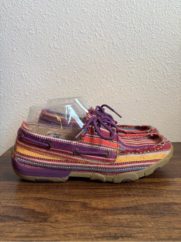 Twisted X Women's Purple Serape Driving Mocs - Image 3