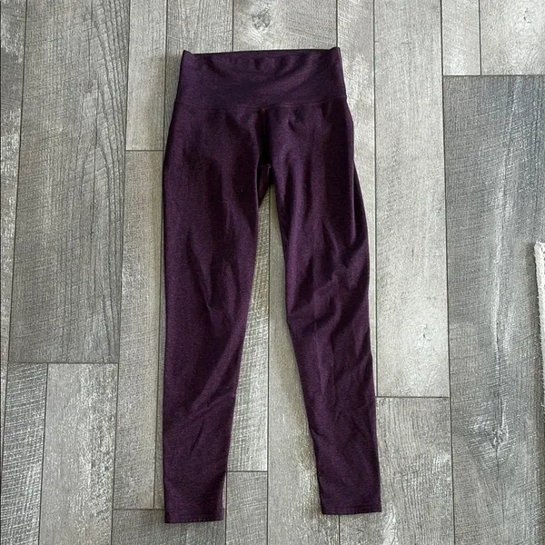 Aerie Size Small Heathered Maroon High-Rise Leggings - Image 2
