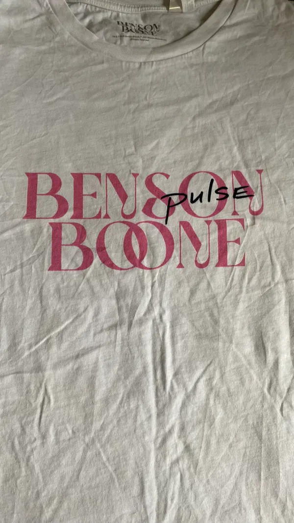 Benson Boone Pulse Album Tee White Size L - Image 3