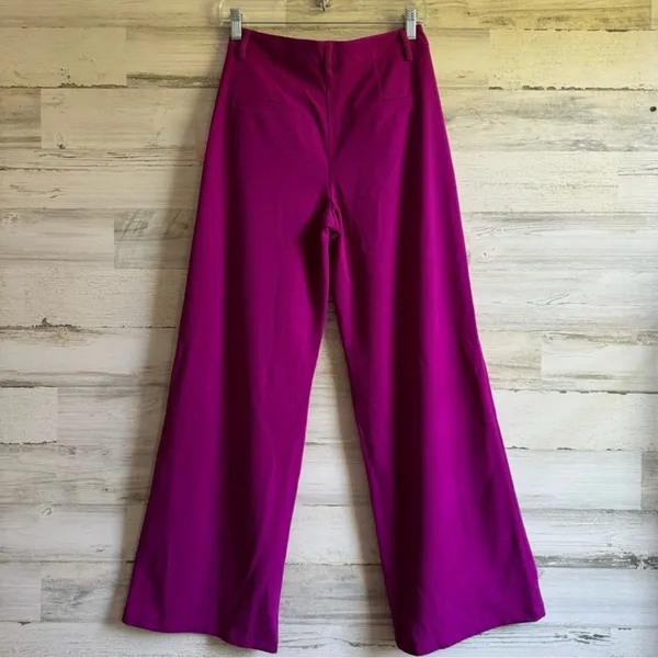 NWT Happily Grey Wide Leg Trouser Pants Full Length High Waisted Front Slit XS‎ - Image 5
