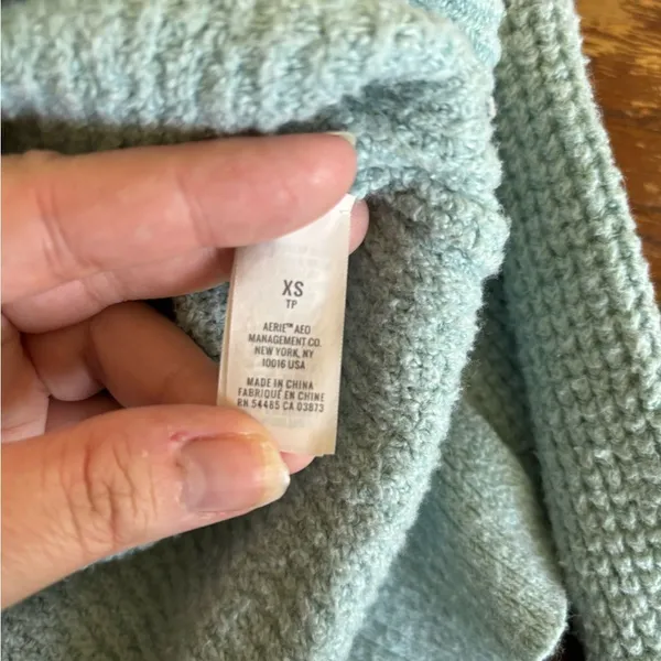 Aerie Waffle Knit Pullover Hoodie X-Small - Image 4