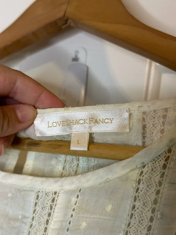 LoveShackFancy Lily Pond Natural Hand Dye Natasha Tie-Dye Mini Dress - Image 9