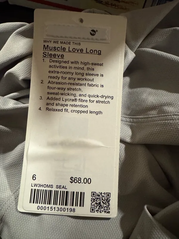 NWT LULULEMON - Seal Grey Muscle Love Long Sleeve - $68 - 6 - Image 3