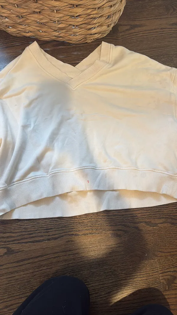 Aerie Sweater Tan V-Neck - Image 2