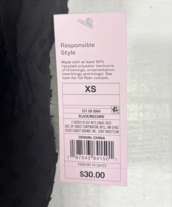Wild Fable Dress Black midi XS sleeveless - Image 2