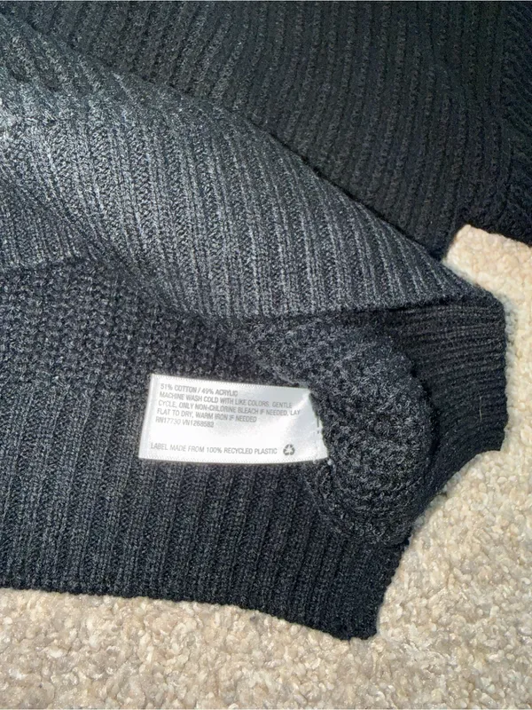 Wild Fable - Cropped V Neck Sweater - M, Black - Image 3