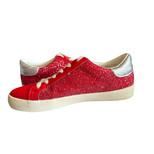 Mi.iM Skylar Rubber Sole Lace-up Glitter Leather Star Sneakers Women’s Size 6.5 - Image 4