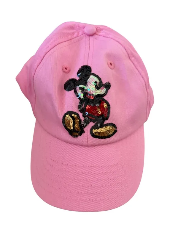 DISNEY Parks Women's Pink Sequin Mickey Mouse Hat Adjustable One Size - Image 2