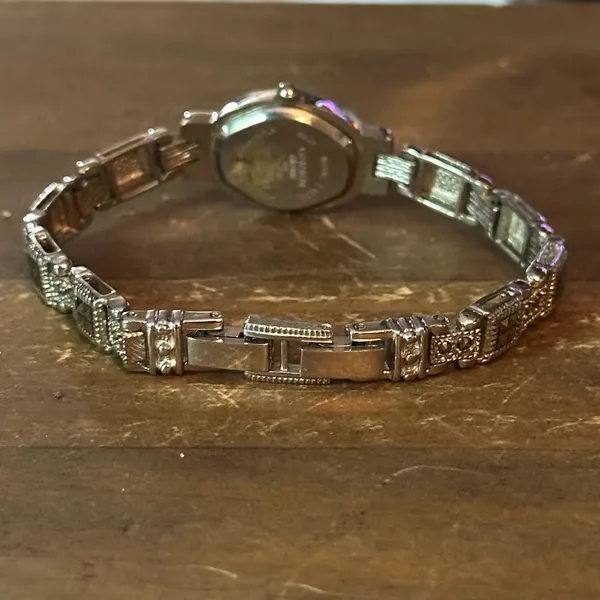 Vintage Gruen silver tone Marcasite watch - Image 4
