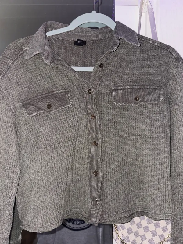 Art Of Class Ribbed Sweater Gray Size M - Image 3