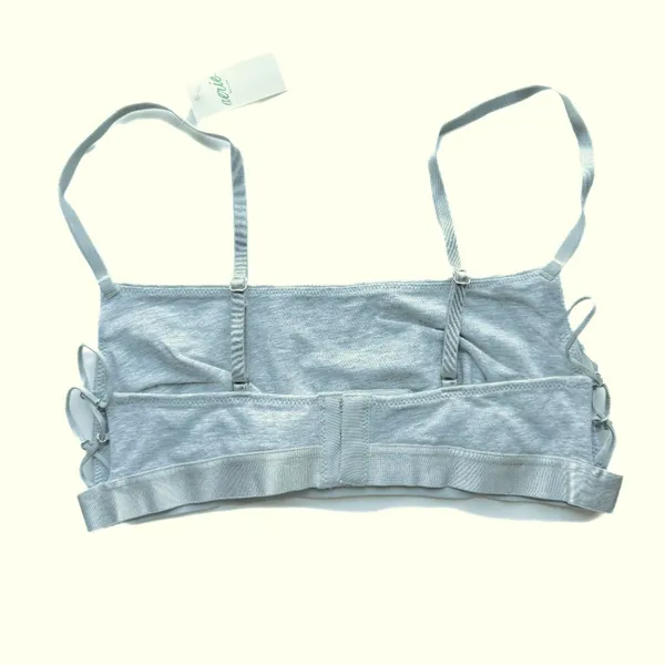 NWT Aerie Real Good Strappy Side Lace Up Bralette Bra Gray Size Medium M NEW - Image 9