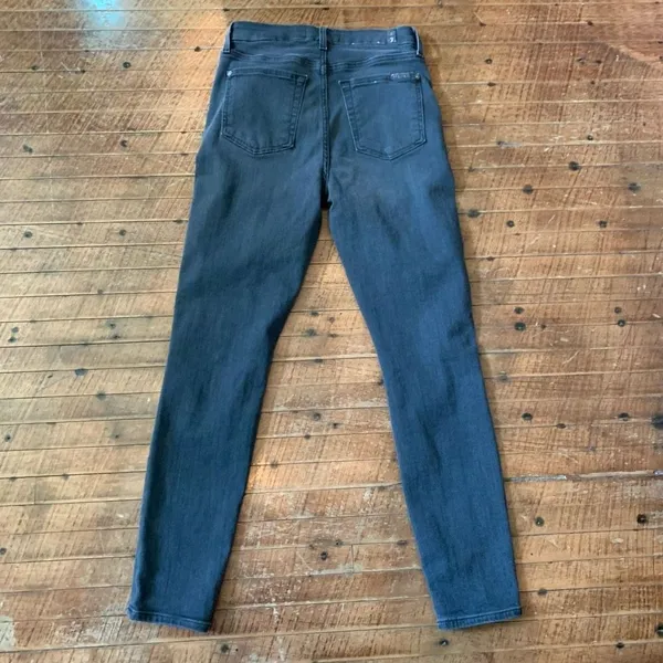 7 for All Mankind Bl(air) black 27 ankle skinny normcore jeans - Image 4