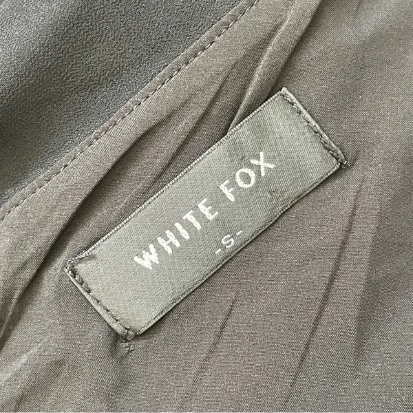 White Fox Skirt draped slip maxi womens Black small formal chic resortwear - Image 2