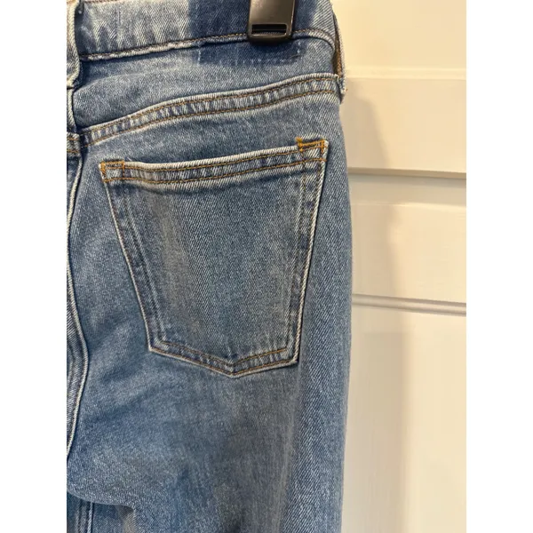 Abercrombie & Fitch Curve Love The 90s Straight Mid Rise Jeans Blue 25 Long boho - Image 7