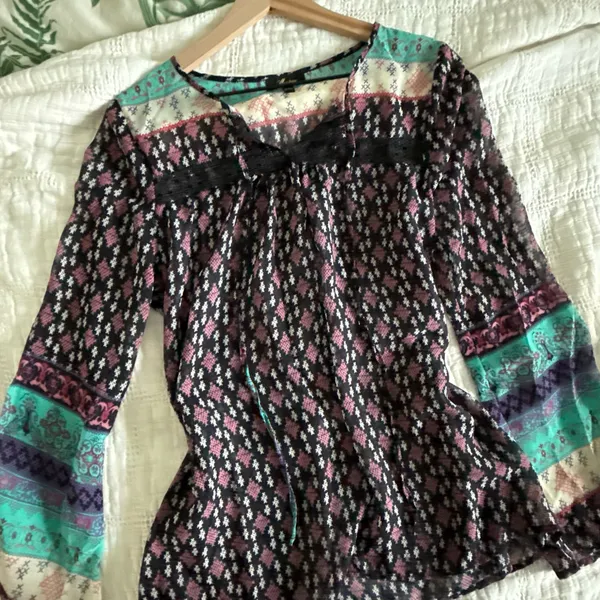 Boho long sleeve top Purple Size XL - Image 2