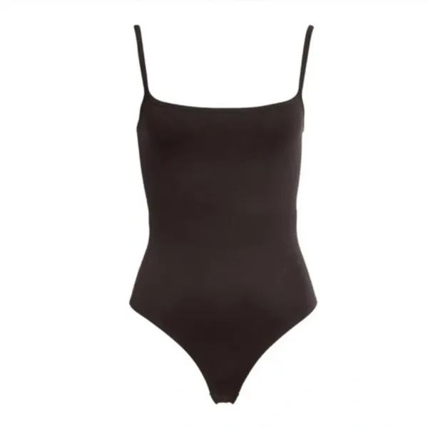 Simon Miller‎ Ano Square Neck XL Bodysuit Black Cami - Image 3