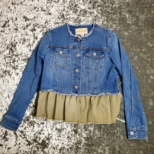 Anthropologie Pilcro Flounce Denim‎ Jacket - Image 2