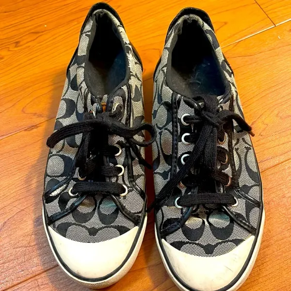 Coach Black Signature Canvas Sneakers - Image 3
