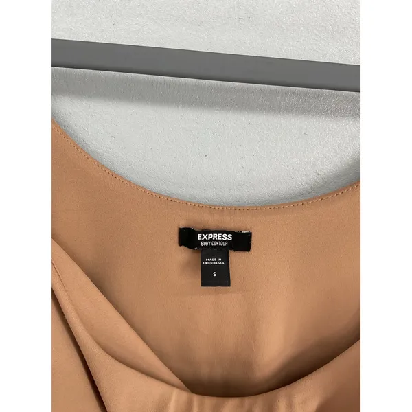 Express Womens Bodysuit Body Contour Scoop Neck Tan S - Image 5