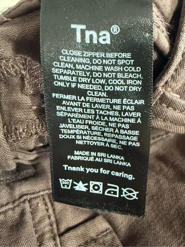 Aritzia Tna Cotton Cargo Pants Brown Utility Parachute Joggers Size 6 - Image 10