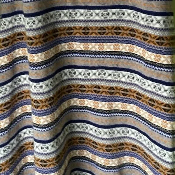 Free People Mini Sweater Dress Gray Fair Isle Nordic Tunic Wool Blend Sz Medium - Image 8
