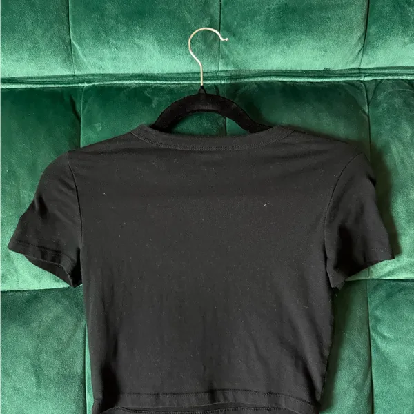 Wild Fable Classic Black Cropped Shirt - Image 4