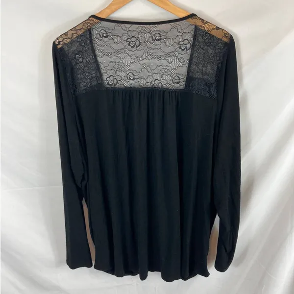 Torrid Knit Rayon Span Surplice Lace Back Long Sleeve Top Size 3X - Image 7