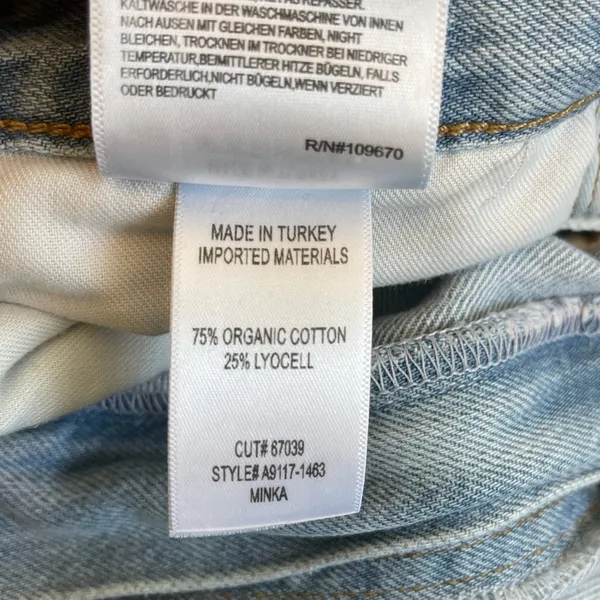 Agolde Minka Wide Leg Cargo Denim Size 30 - Image 6