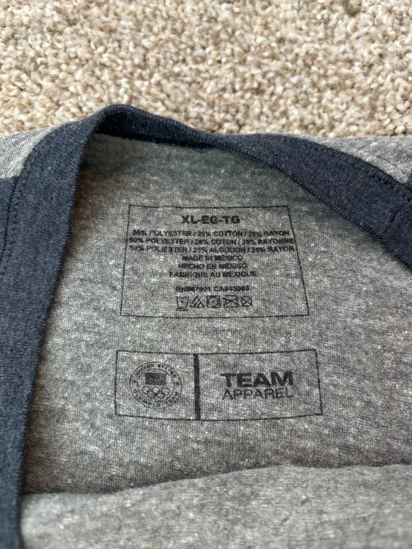 Team USA Olympic Tee Gray Size XL - Image 2