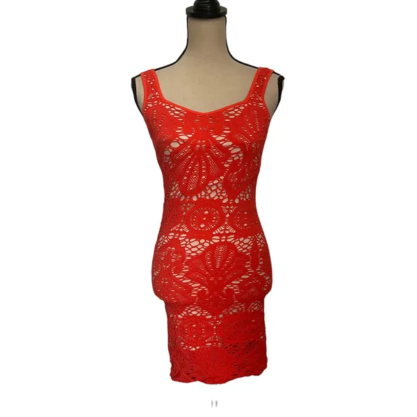 Intimately Free People Crochet Coverup Dress Sz M/L Festival Boho Resort Y2K - Image 13