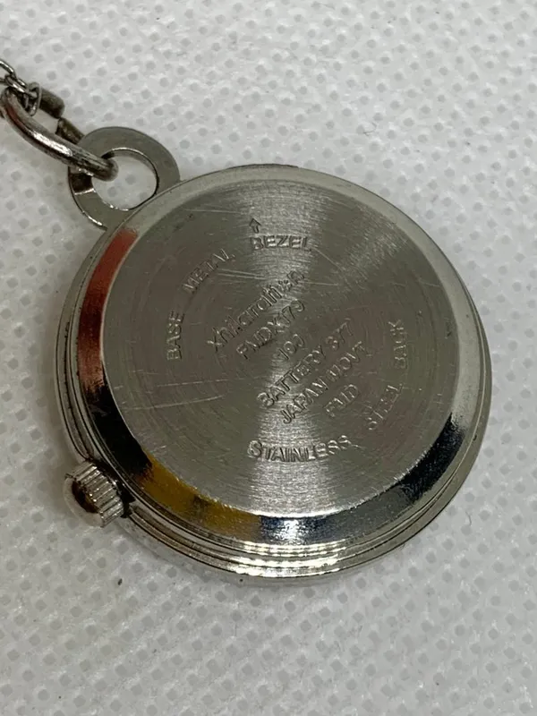 xhilaration peace sign pendant necklace pocket watch silver tone quartz running - Image 3