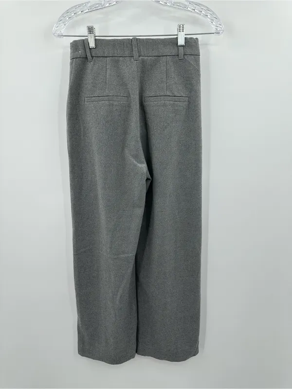 Abercrombie & Fitch Women's Gray Sloane Tailored Pleated Wide Leg Pants Size XS - Image 3